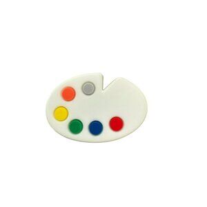 Mini Artist Palette Croc Charm With Colorful Paint Dots